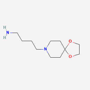 molecular formula C11H22N2O2 B8373123 4-(1,4-Dioxa-8-azaspiro[4.5]dec-8-yl)-butylamine 