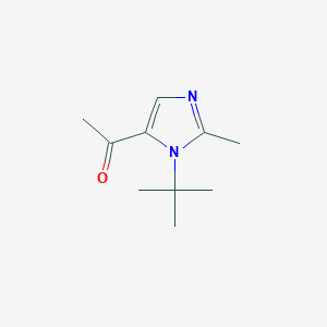 molecular formula C10H16N2O B8373158 5-Acetyl-1-tert-butyl-2-methyl-imidazole 