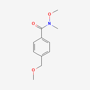 molecular formula C11H15NO3 B8373393 n-Methoxy-4-methoxymethyl-n-methylbenzamide 