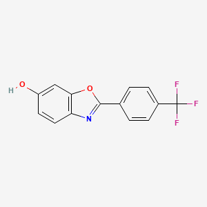 molecular formula C14H8F3NO2 B8373405 2-(4'-Trifluoromethylphenyl)-6-hydroxybenzoxazole 