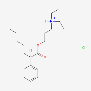 molecular formula C20H34ClNO2 B8373455 (3-(Diethylamino)propyl) 2-phenylheptanoate hydrochloride CAS No. 78265-99-3