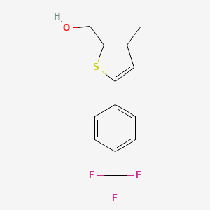 molecular formula C13H11F3OS B8373483 [3-Methyl-5-(4-trifluoromethylphenyl)thien-2-yl]methanol 