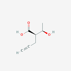 molecular formula C7H10O3 B8373561 (2R,3R)-2-(2-propyne-1-yl)-3-hydroxybutanoic acid 