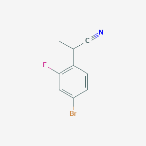 molecular formula C9H7BrFN B8373587 2-(4-Bromo-2-fluoro-phenyl)-propionitrile CAS No. 749931-02-0