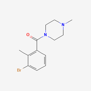 molecular formula C13H17BrN2O B8373607 (3-Bromo-2-methyl-phenyl)-(4-methyl-piperazin-1-yl)-methanone 