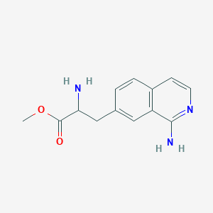 molecular formula C13H15N3O2 B8373631 Methyl 2-amino-3-(1-aminoisoquinolin-7-yl)propanoate 