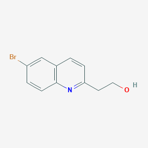 molecular formula C11H10BrNO B8373686 2-(6-Bromo-2-quinolinyl)ethanol 