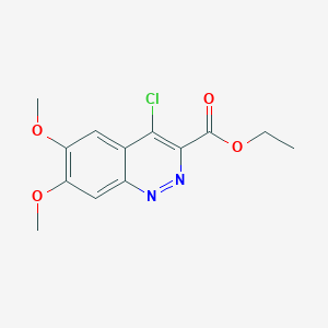 molecular formula C13H13ClN2O4 B8373766 Ethyl 4-chloro-6,7-dimethoxycinnoline-3-carboxylate 