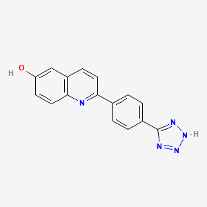 molecular formula C16H11N5O B8373931 2-(4-(1H-tetrazol-5-yl)phenyl)quinolin-6-ol 