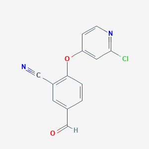 2-((2-Chloropyridin-4-yl)oxy)-5-formylbenzonitrile