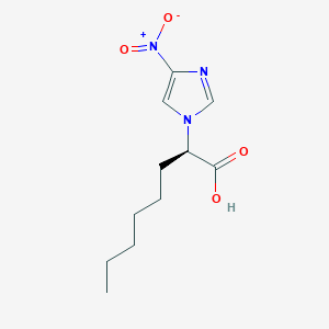 molecular formula C11H17N3O4 B8373945 (R)-alpha-hexyl-4-nitro-1H-imidazole-1-acetic acid 