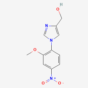 molecular formula C11H11N3O4 B8373964 [1-(2-Methoxy-4-nitro-phenyl)-1H-imidazol-4-yl]methanol 