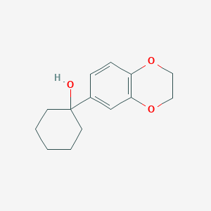 molecular formula C14H18O3 B8373985 4-(1,4-Benzodioxan-6-yl)-4-hydroxycyclohexane 
