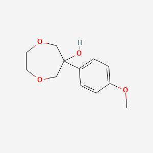 molecular formula C12H16O4 B8374000 6-(4-Methoxyphenyl)-[1,4]-dioxepan-6-ol 