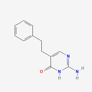 molecular formula C12H13N3O B8374003 2-Amino-5-phenethylpyrimidine-4-ol 