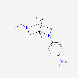 molecular formula C14H21N3 B8374026 4-((1S,4S)-5-Isopropyl-2,5-diaza-bicyclo[2.2.1]hept-2-yl)-phenylamine 