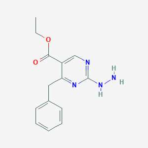 Ethyl 2-hydrazino-4-benzylpyrimidine-5-carboxylate