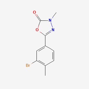 molecular formula C10H9BrN2O2 B8374073 5-(3-Bromo-4-methylphenyl)-3-methyl-1,3,4-oxadiazol-2(3H)-one 