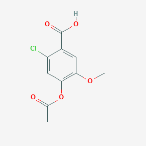 molecular formula C10H9ClO5 B8374079 4-Acetoxy-2-chloro-5-methoxybenzoic acid 