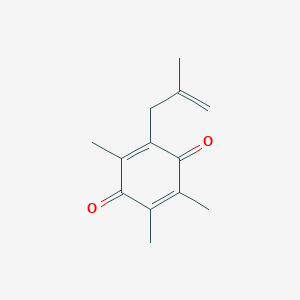 molecular formula C13H16O2 B8374102 2,3,5-Trimethyl-6-(2-methylprop-2-en-1-yl)cyclohexa-2,5-diene-1,4-dione CAS No. 60404-95-7