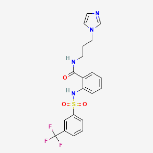 2-(3-Trifluoromethylbenzenesulphonamido)-N-(3-imidazol-1-ylpropyl)benzamide