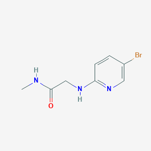 molecular formula C8H10BrN3O B8374185 5-Bromo-2-(methylaminocarbonylmethyl)aminopyridine 