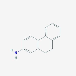 molecular formula C14H13N B8374235 2-Amino-9,10-dihydrophenanthrene 