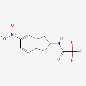 molecular formula C11H9F3N2O3 B8374242 2,2,2-trifluoro-N-(5-nitro-indan-2-yl)-acetamide CAS No. 175871-08-6