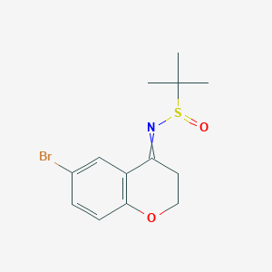 molecular formula C13H16BrNO2S B8374249 N-(6-Bromochroman-4-ylidene)-2-methylpropane-2-sulfinamide 