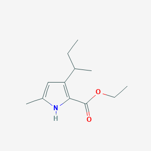 molecular formula C12H19NO2 B8374286 Ethyl 3-sec-butyl-5-methyl-1H-pyrrole-2-carboxylate 