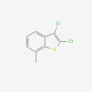 molecular formula C9H6Cl2S B8374293 2,3-Dichloro-7-methylbenzo[b]thiophene 