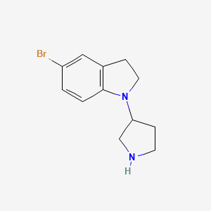 5-Bromo-1-(pyrrolidin-3-yl)indoline