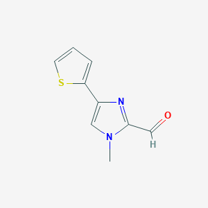 molecular formula C9H8N2OS B8374390 1-Methyl-4-thiophene-2-yl-1H-imidazole-2-carbaldehyde 
