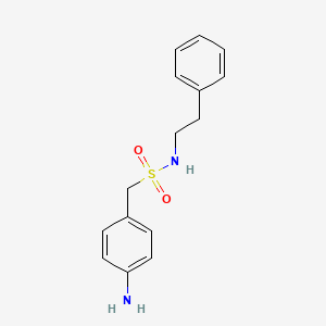 molecular formula C15H18N2O2S B8374393 1-(4-Aminophenyl)-N-(2-phenylethyl)methanesulfonamide CAS No. 88918-89-2