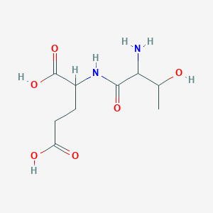 molecular formula C9H16N2O6 B8374467 2-[(2-Amino-3-hydroxybutanoyl)amino]pentanedioic acid 