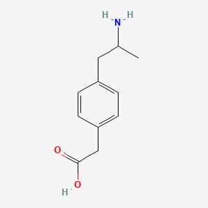 molecular formula C11H15NO2 B8374487 2-(4-(2-Aminopropyl)phenyl)acetic acid 