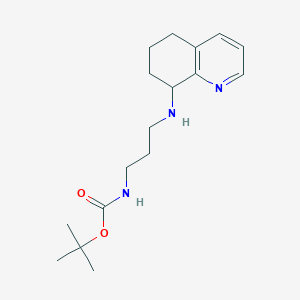 molecular formula C17H27N3O2 B8374584 1,1-Dimethylethyl [3-(5,6,7,8-tetrahydro-8-quinolinylamino)propyl]carbamate 