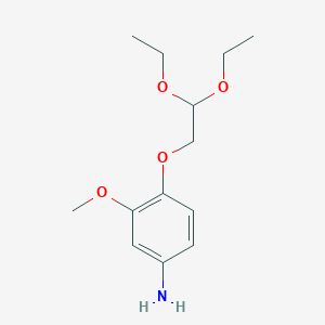 molecular formula C13H21NO4 B8374587 4-(2,2-Diethoxyethoxy)-3-methoxyaniline 