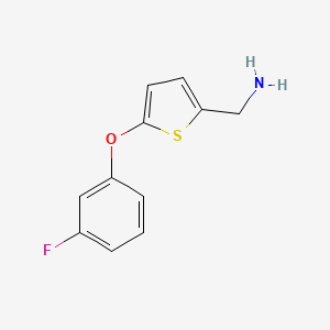 molecular formula C11H10FNOS B8374591 C-(5-(3-fluorophenoxy)thiophen-2-yl)methylamine 