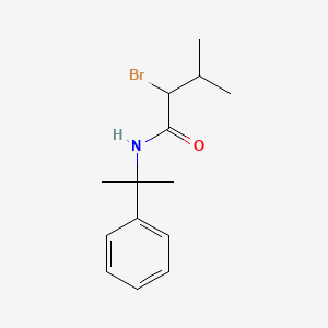 molecular formula C14H20BrNO B8374633 N-(alpha,alpha-dimethylbenzyl)-alpha-bromo-isovaleramide 