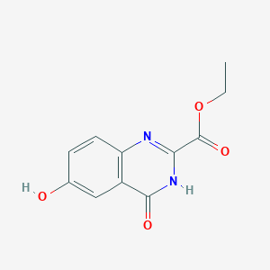 molecular formula C11H10N2O4 B8374647 Ethyl 4,6-dihydroxyquinazoline-2-carboxylate 
