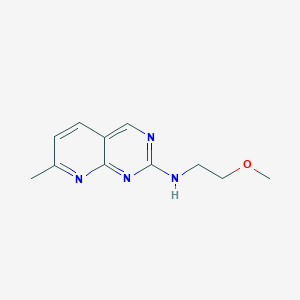 molecular formula C11H14N4O B8374655 N-(2-methoxyethyl)-7-methylpyrido[2,3-d]pyrimidin-2-amine 