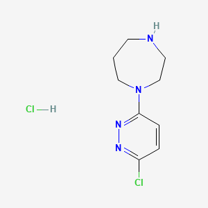 molecular formula C9H14Cl2N4 B8374661 1-(6-Chloropyridazin-3-yl)-1,4-diazepane hydrochloride 