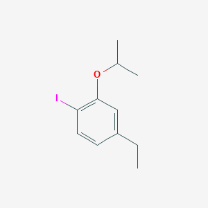 molecular formula C11H15IO B8374688 4-Ethyl-1-iodo-2-isopropoxy-benzene 