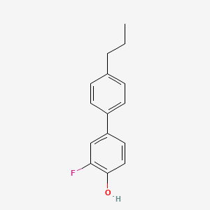 molecular formula C15H15FO B8374689 2-Fluoro-4-(4-propylphenyl)phenol CAS No. 133057-87-1