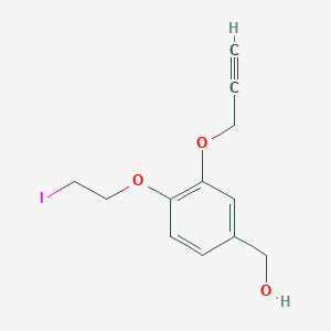 molecular formula C12H13IO3 B8374730 [3-Propargyloxy-4-(2-iodoethoxy)phenyl]methanol 