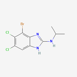 molecular formula C10H10BrCl2N3 B8374739 4Bromo-5,6-dichloro-2-(isopropylamino)-1H-benzimidazole 