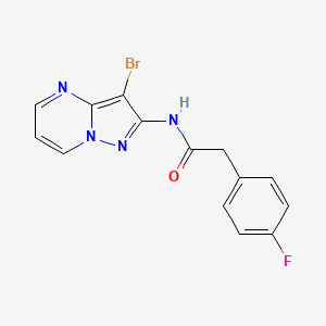 N-(3-bromopyrazolo[1,5-a]pyrimidin-2-yl)-2-(4-fluorophenyl)acetamide