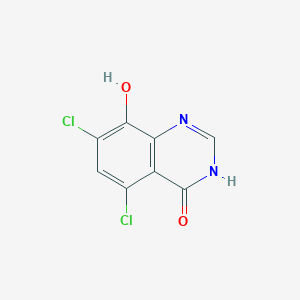 molecular formula C8H4Cl2N2O2 B8374816 5,7-Dichloro-8-hydroxy-3H-quinazolin-4-one 