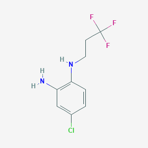 molecular formula C9H10ClF3N2 B8374828 4-Chloro-N1-(3,3,3-trifluoropropyl)benzene-1,2-diamine 